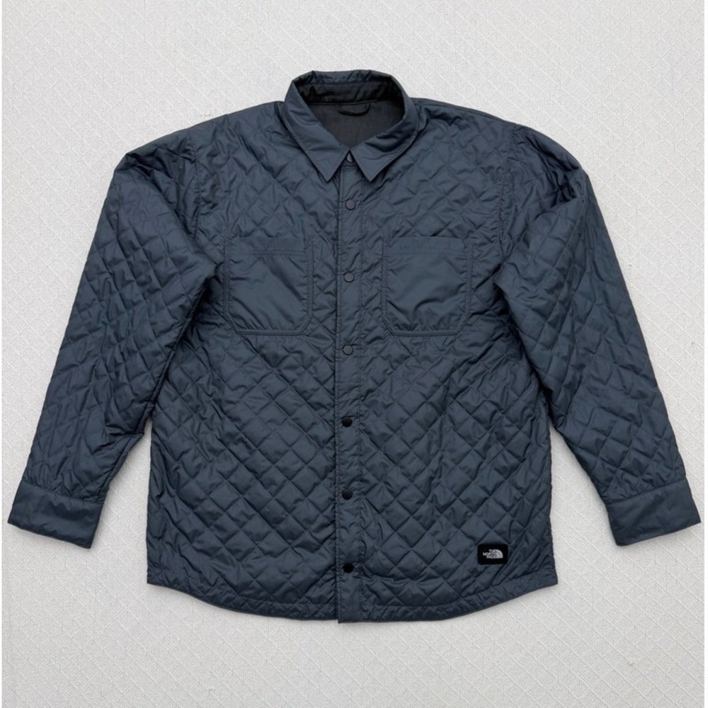 The North Face Mens Reversible Quilted Shirt Jacket Navy Grey NF0A332Z Large